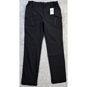 FlexCamo Tactical Cargo Pants Men L-32 Black Ripstop Utility Work NWT